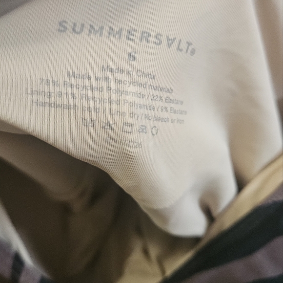 SUMMERSALT The Wrap One-Piece Swim Suit In Brown/black Modern Zebra. Size 6 - Picture 12 of 15